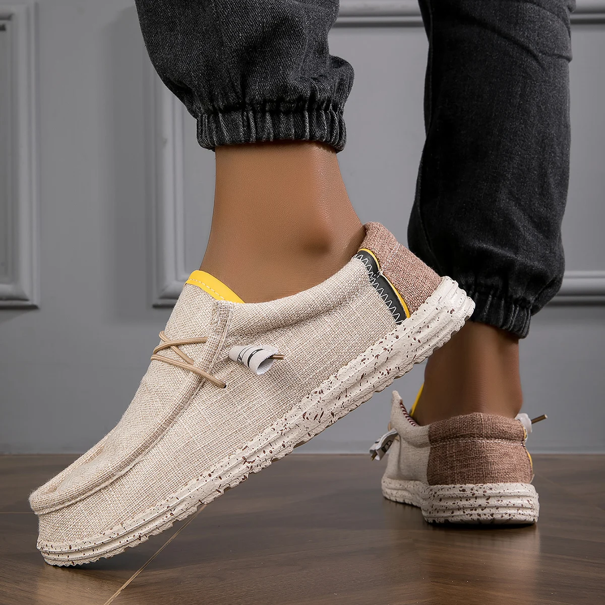 Men's Loafers Lightweight Comfortable Wide-Size Casual Sport Shoes for All Seasons Daily Wear Flat-Soled Men's Footwear