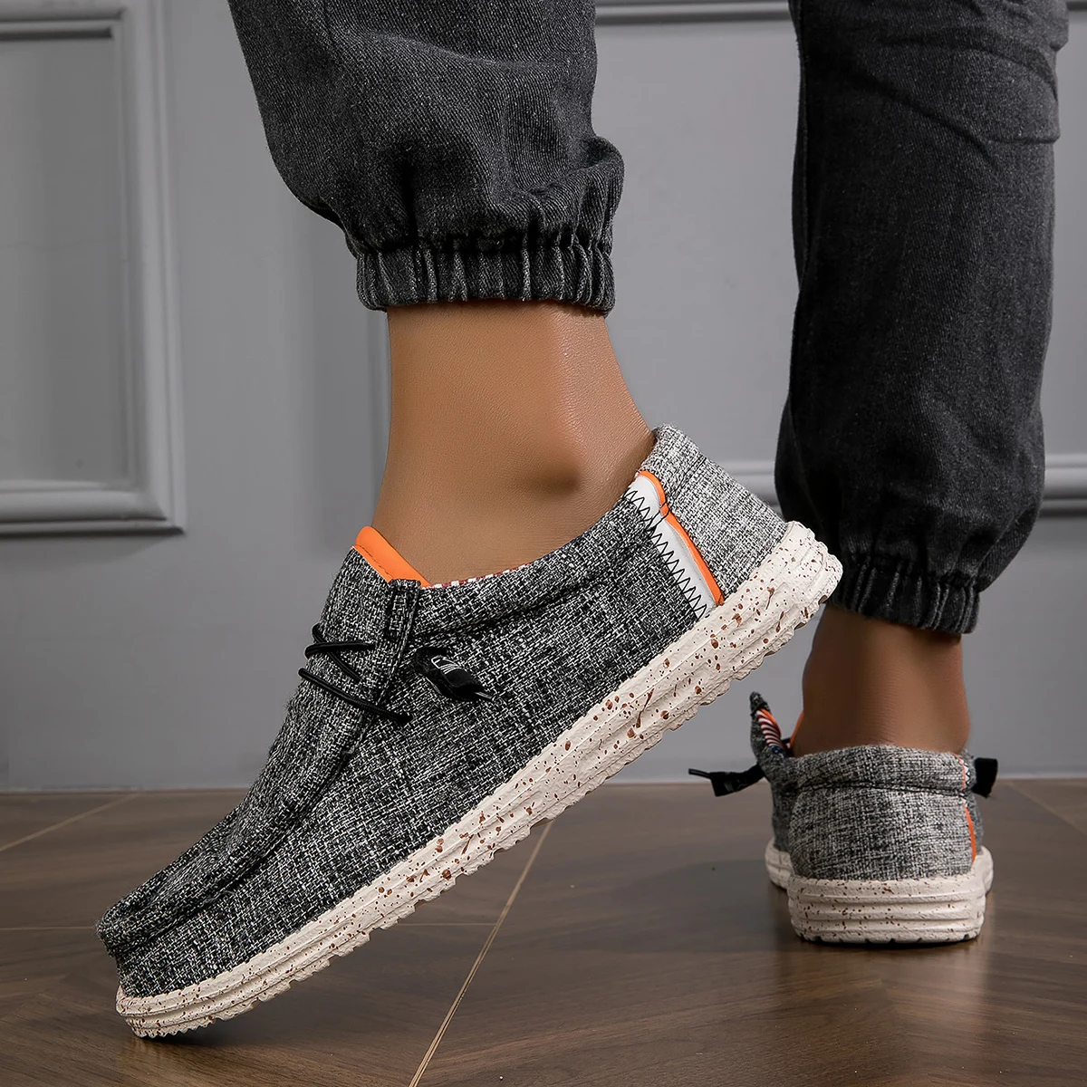 Men's Loafers Lightweight Comfortable Wide-Size Casual Sport Shoes for All Seasons Daily Wear Flat-Soled Men's Footwear