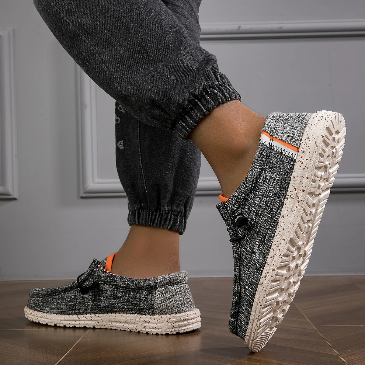 Men's Loafers Lightweight Comfortable Wide-Size Casual Sport Shoes for All Seasons Daily Wear Flat-Soled Men's Footwear