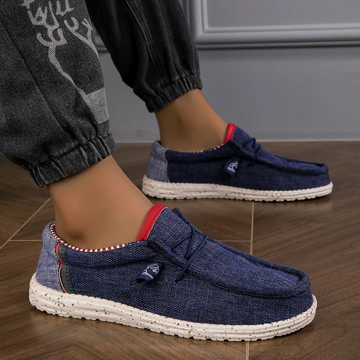 Men's Loafers Lightweight Comfortable Wide-Size Casual Sport Shoes for All Seasons Daily Wear Flat-Soled Men's Footwear