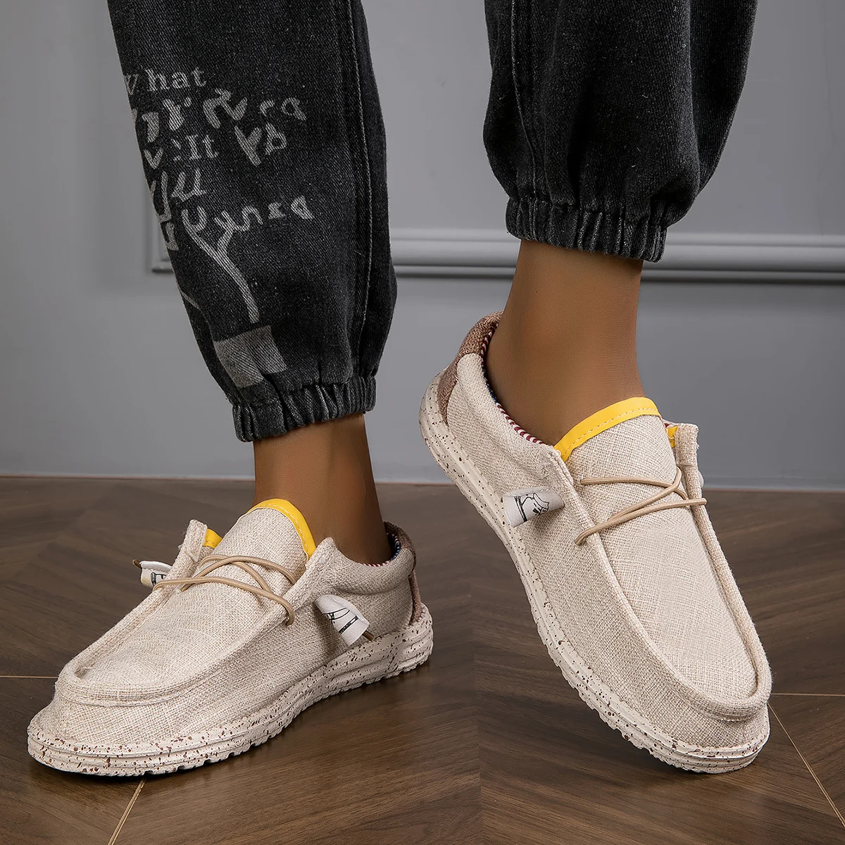 Men's Loafers Lightweight Comfortable Wide-Size Casual Sport Shoes for All Seasons Daily Wear Flat-Soled Men's Footwear