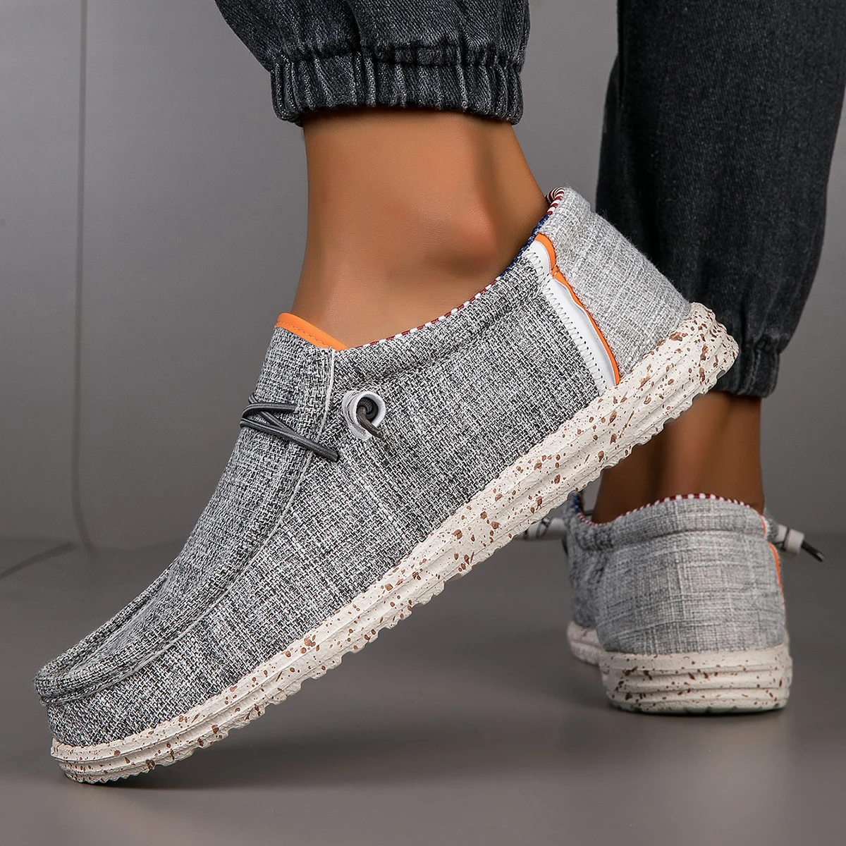 Men's Loafers Lightweight Comfortable Wide-Size Casual Sport Shoes for All Seasons Daily Wear Flat-Soled Men's Footwear