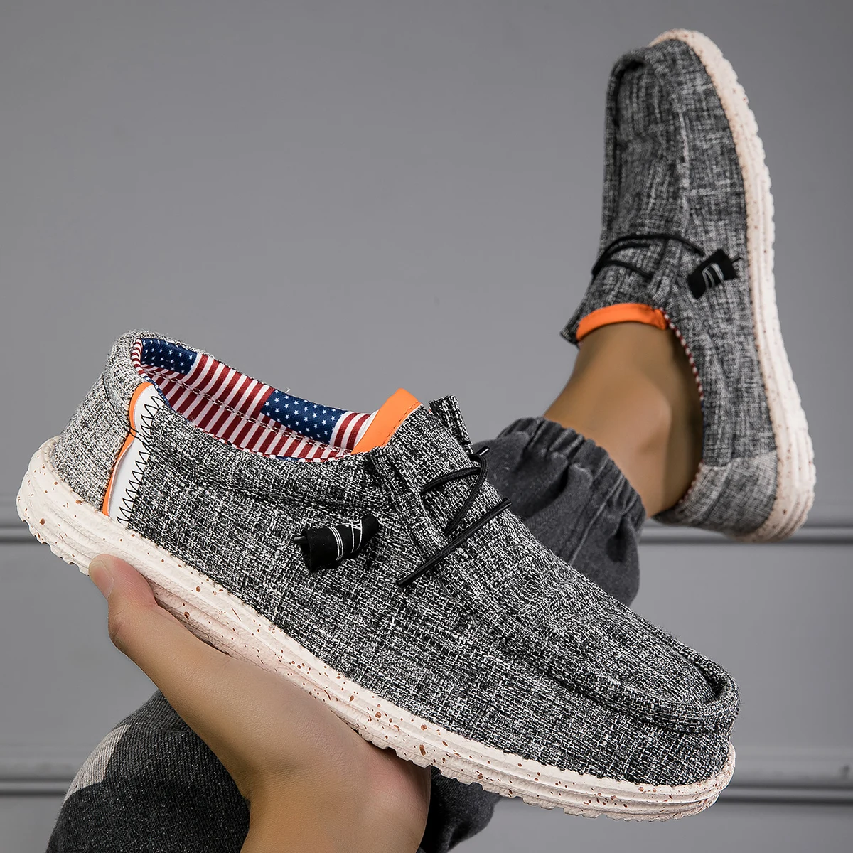 Men's Loafers Lightweight Comfortable Wide-Size Casual Sport Shoes for All Seasons Daily Wear Flat-Soled Men's Footwear