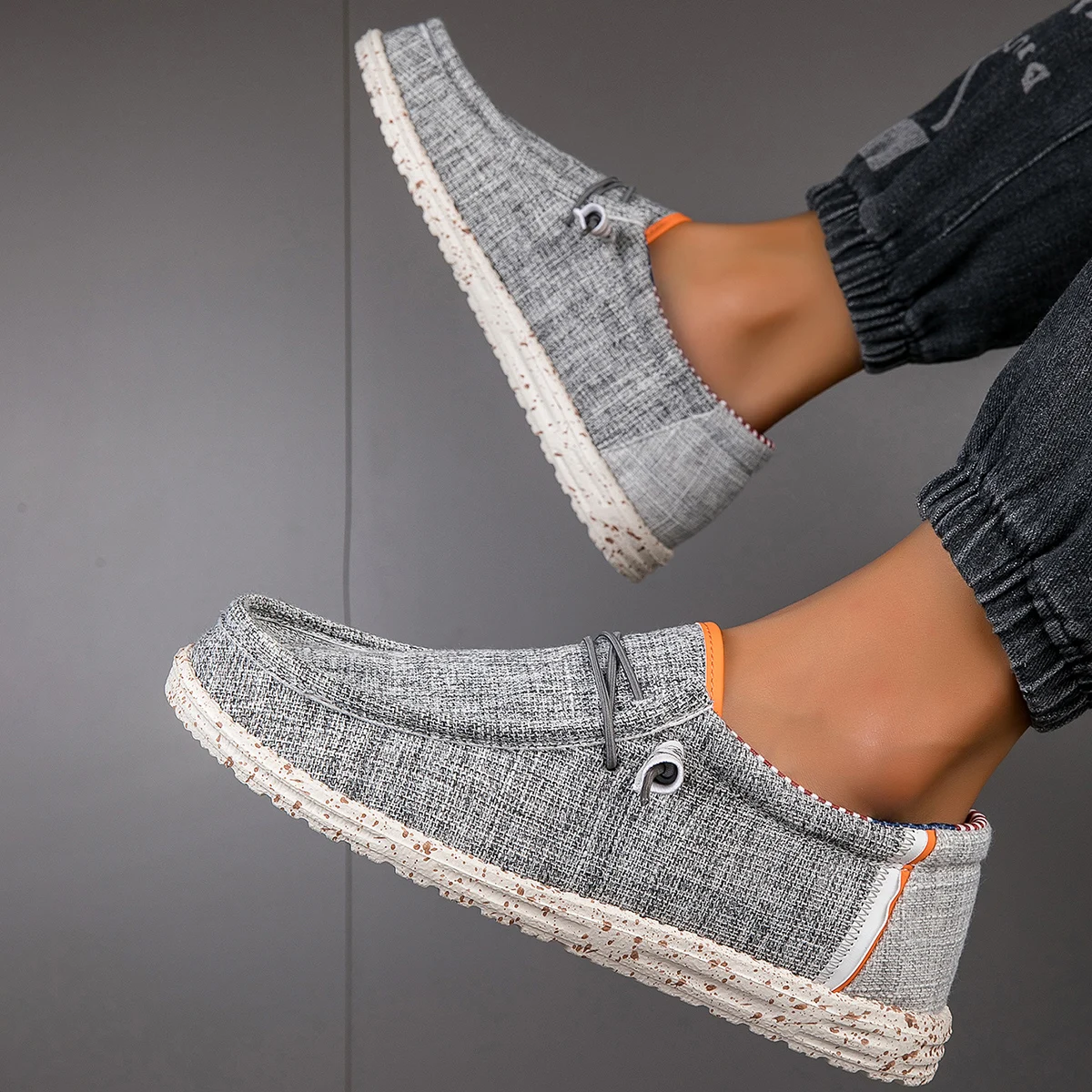 Men's Loafers Lightweight Comfortable Wide-Size Casual Sport Shoes for All Seasons Daily Wear Flat-Soled Men's Footwear