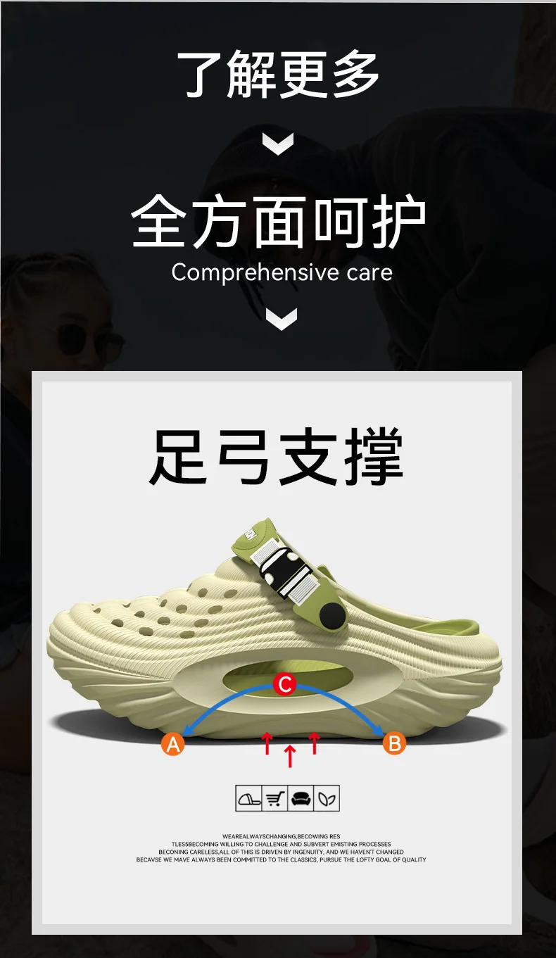 Men's Summer 2026 New Thick Soled Wear Resistant Outdoor Wear Resistant Anti Slip, Odor Proof, Breathable Cool Slippers