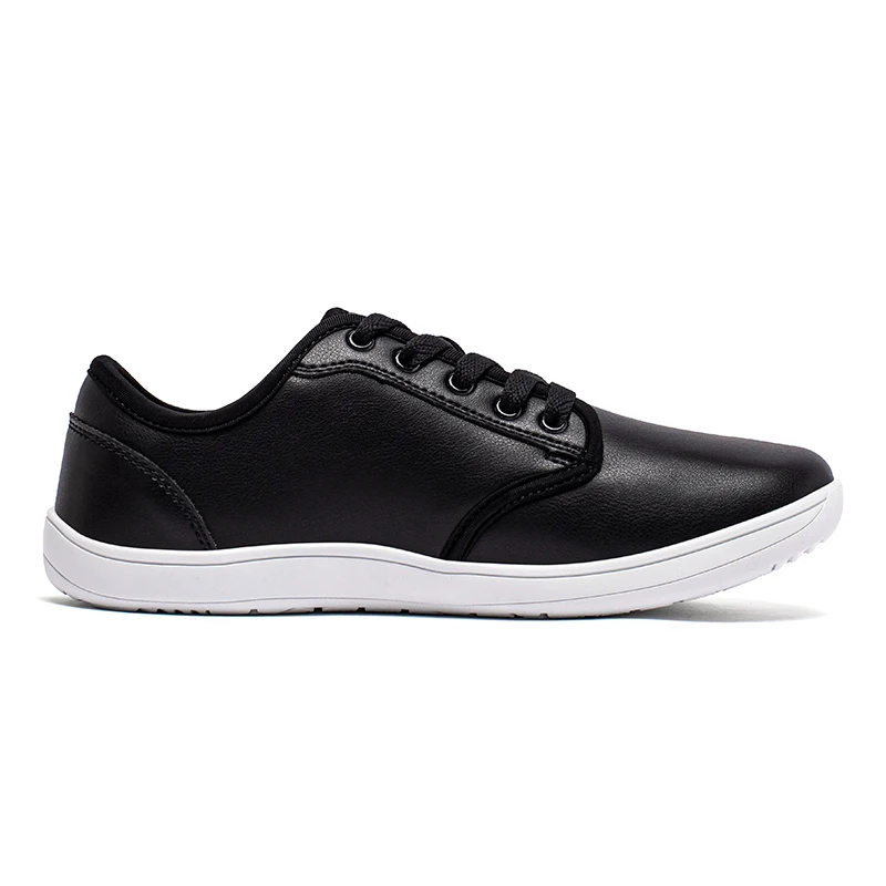 HOBIBEAR Unisex Wide Barefoot Shoes Women Men Zero Drop Minimalist Sneakers Artificial Leather Trail Walking Shoes