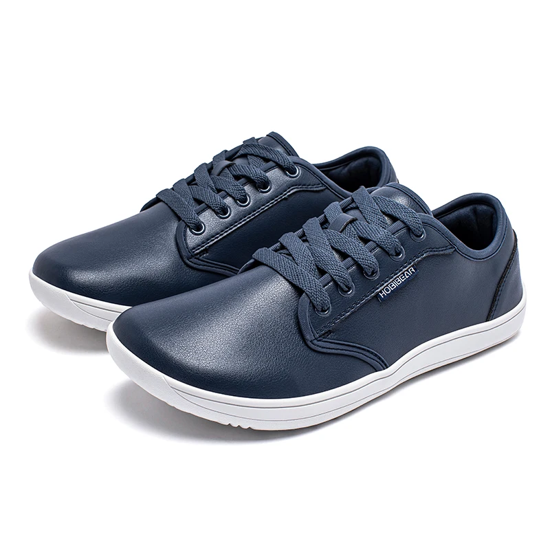 HOBIBEAR Unisex Wide Barefoot Shoes Women Men Zero Drop Minimalist Sneakers Artificial Leather Trail Walking Shoes
