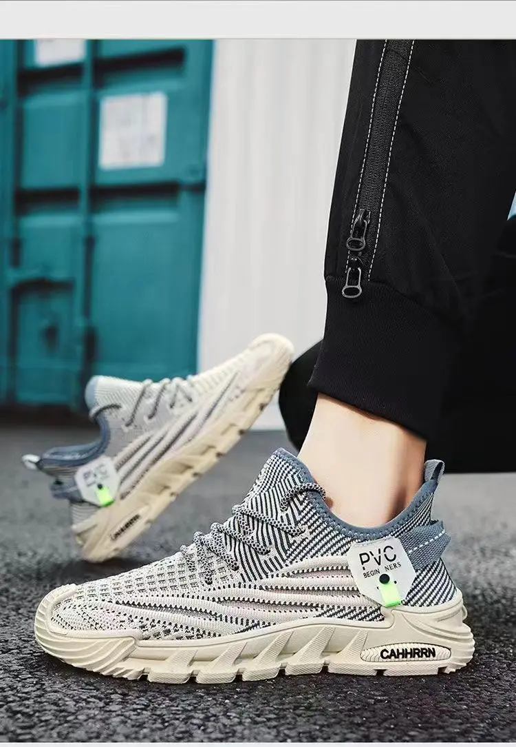 Men's Sports Shoes Breathable Mesh Thin White Shoes for Boys and Students Lightweight Casual Soft Soled Outdoor Running Shoes