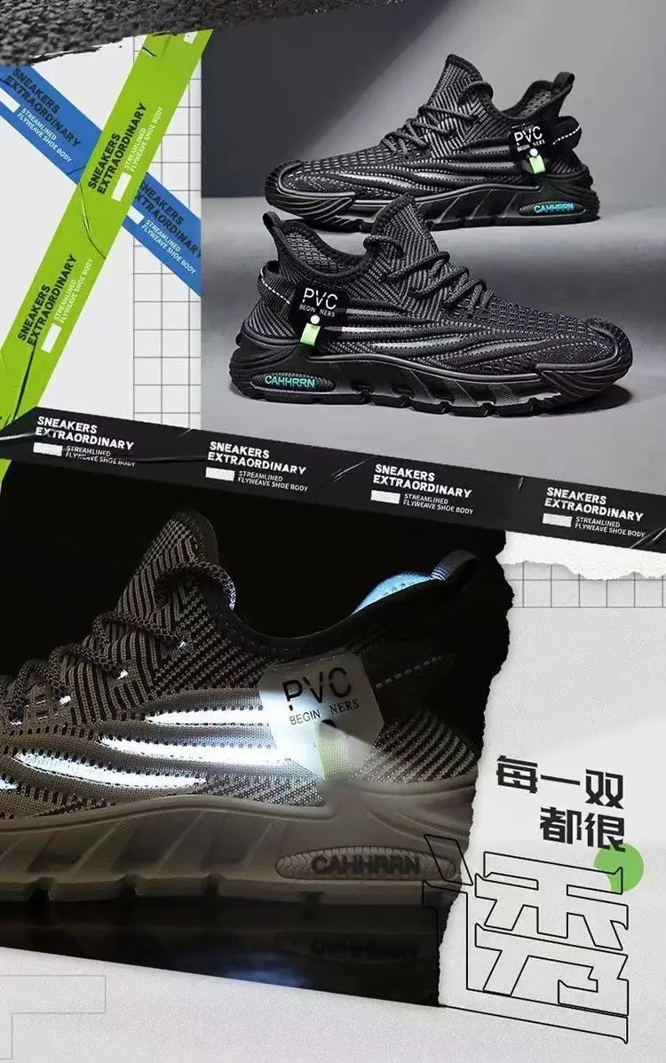 Men's Sports Shoes Breathable Mesh Thin White Shoes for Boys and Students Lightweight Casual Soft Soled Outdoor Running Shoes
