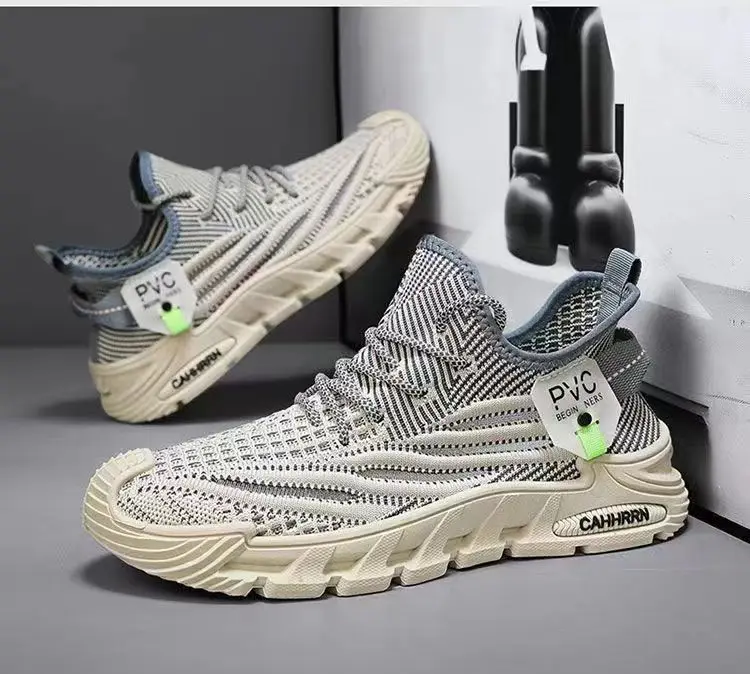 Men's Sports Shoes Breathable Mesh Thin White Shoes for Boys and Students Lightweight Casual Soft Soled Outdoor Running Shoes