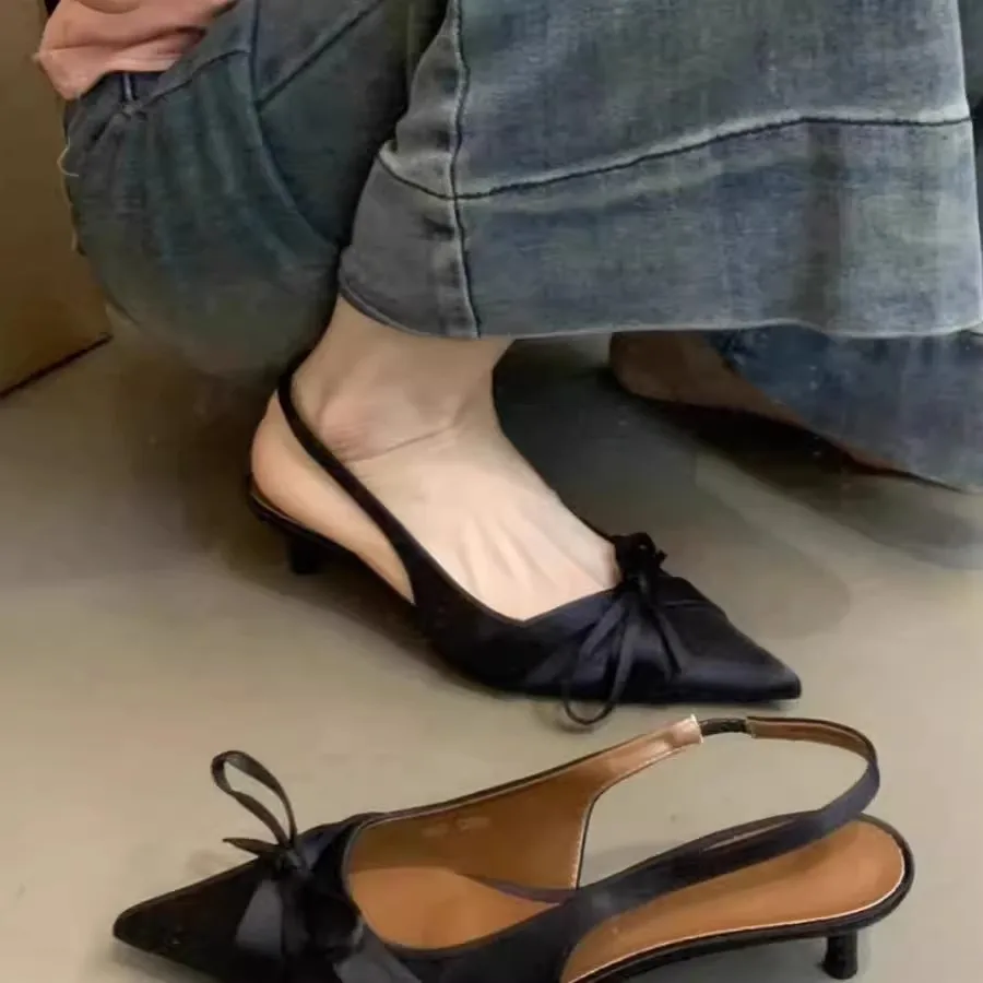 Spring and Summer Elegant Sexy Pointed Butterfly Party High-heeled Sandals Fashionable Best Selling New Comfortablewomen's Shoes