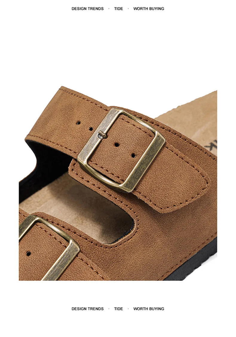 Men's And Women's Large Size Clogs Fashion Outdoor Shoes Classic Cork Suede Slide Sandals with Arch Support Mules Slippers for B