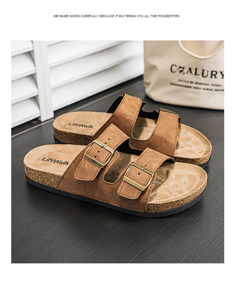 Men's And Women's Large Size Clogs Fashion Outdoor Shoes Classic Cork Suede Slide Sandals with Arch Support Mules Slippers for B
