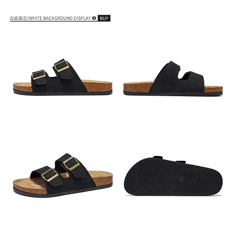 Men's And Women's Large Size Clogs Fashion Outdoor Shoes Classic Cork Suede Slide Sandals with Arch Support Mules Slippers for B