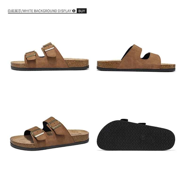 Men's And Women's Large Size Clogs Fashion Outdoor Shoes Classic Cork Suede Slide Sandals with Arch Support Mules Slippers for B