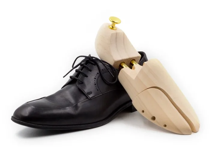 Men's and Women's Shoe Trees Twin Tube Adjustable New Zealand Pine Wood Shoe Tree