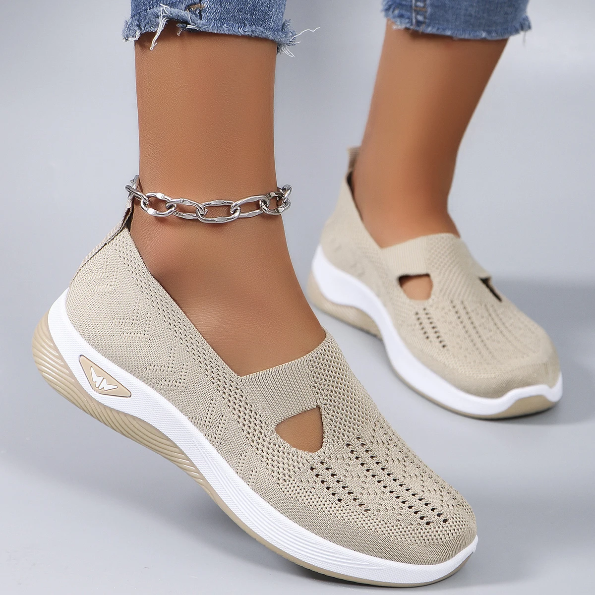 Women's summer breathable mesh flat shoes women's shoes casual sneakers shoes, clearance free shipping