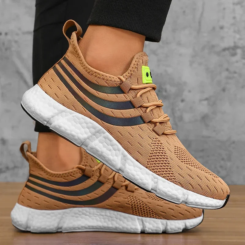 Men’s Sneakers Comfortable Breathable Platform Shoes Summer Man Running Shoes Breathable Comfortable Fashion Walking Sneakers