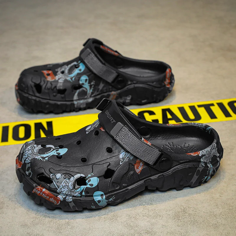 Men Camouflage Clogs Big Size 48 49 50 51 Wide Toe Box Lightweight Quick Dry Non-slip Beach Garden Shoes EVA Slippers