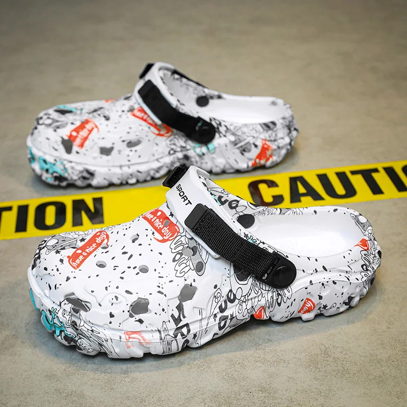 Men Camouflage Clogs Big Size 48 49 50 51 Wide Toe Box Lightweight Quick Dry Non-slip Beach Garden Shoes EVA Slippers