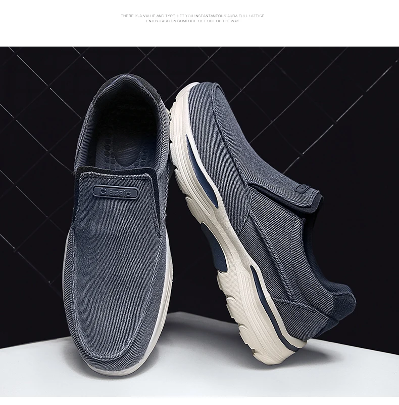 Men's Lightweight Canvas Loafers for Outdoor Hiking Camping Casual Sports Running Jogging Shoes Size 39-48