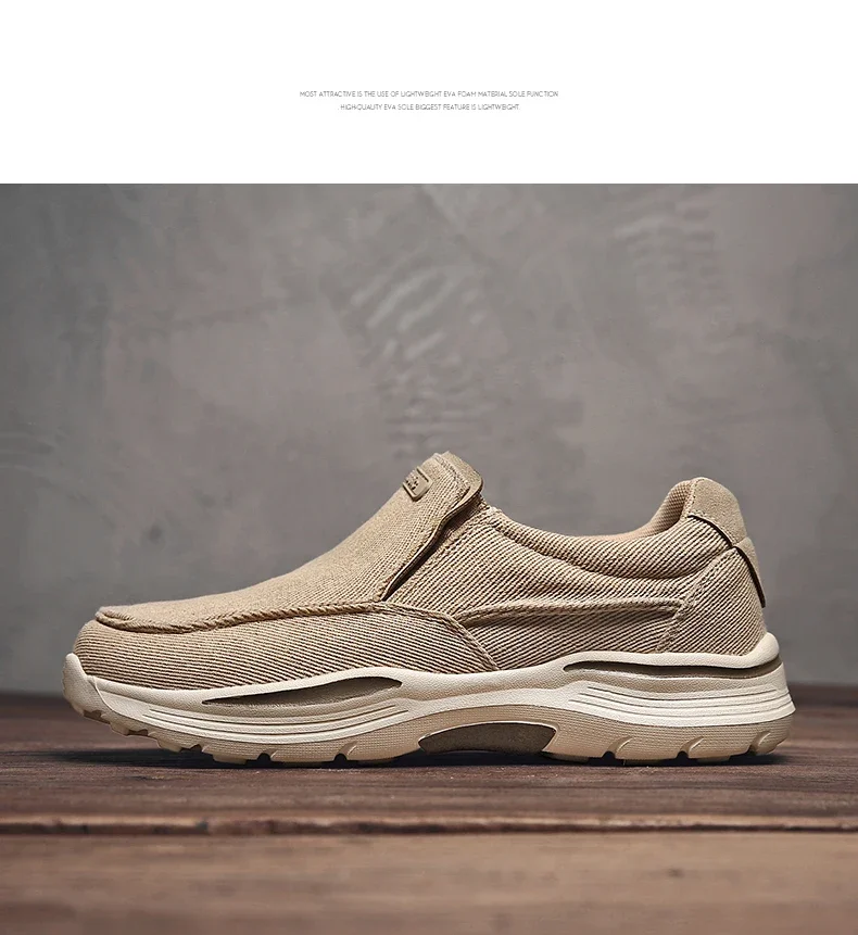 Men's Lightweight Canvas Loafers for Outdoor Hiking Camping Casual Sports Running Jogging Shoes Size 39-48