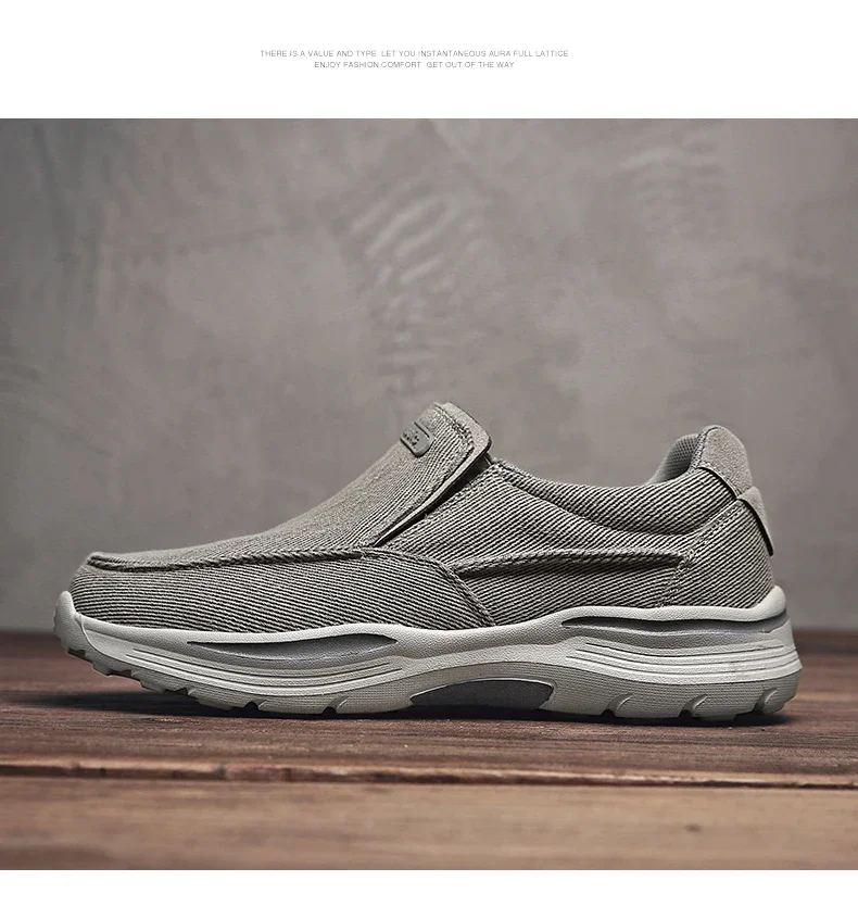 Men's Lightweight Canvas Loafers for Outdoor Hiking Camping Casual Sports Running Jogging Shoes Size 39-48