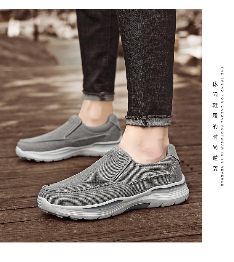 Men's Lightweight Canvas Loafers for Outdoor Hiking Camping Casual Sports Running Jogging Shoes Size 39-48