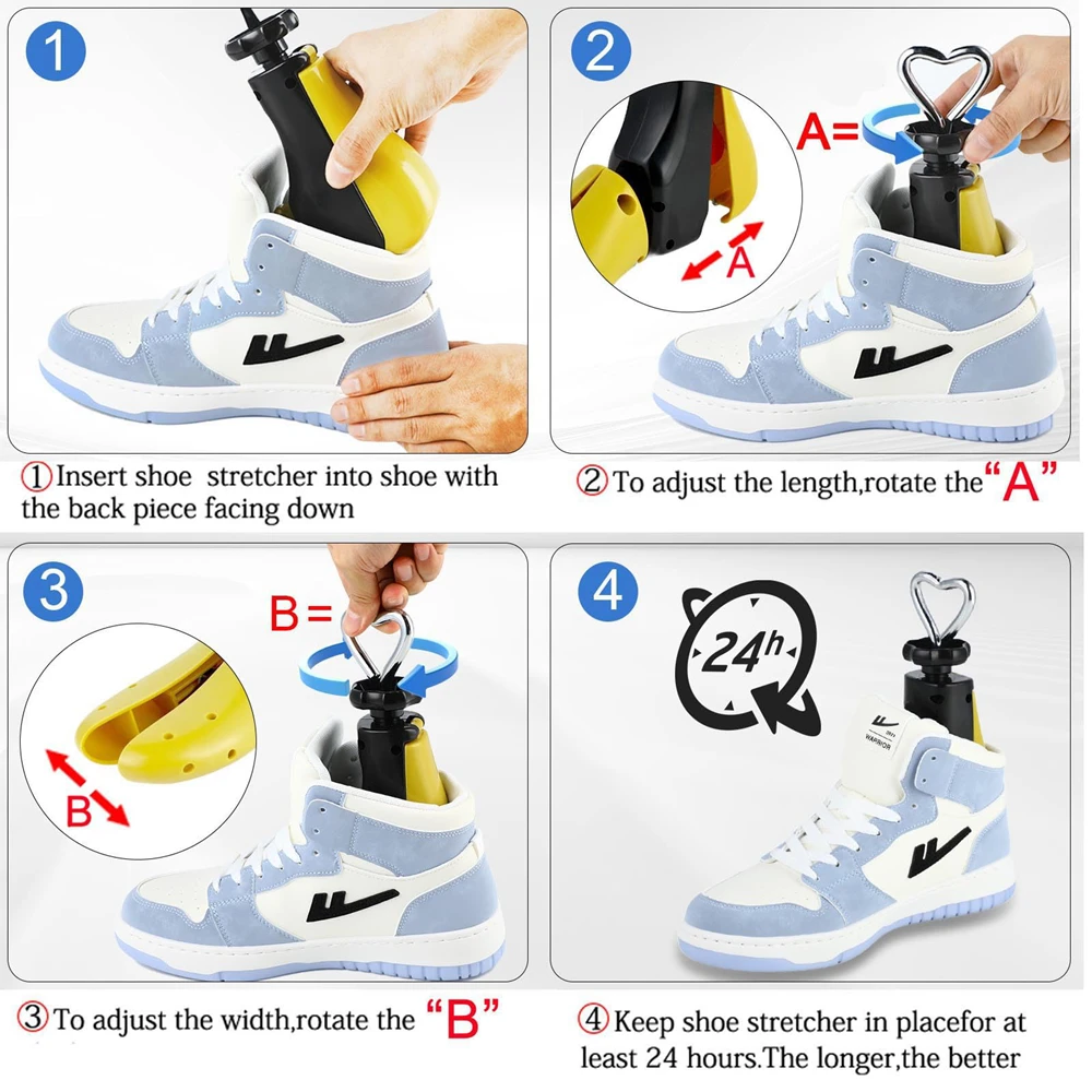 Shoe Stretcher Height/Length Adjustable with Shoe Horn for Flat Shoes Casual Shoes Canvas Shoes Sport Shoes