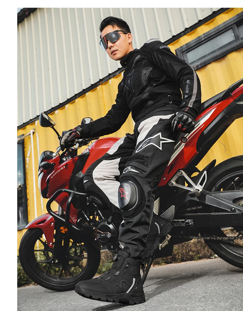 Motorcycle Riding Men Boots Waterproof Motocross Cycling Shoes Off-Road Motorbike Racing Anti-drop Breathable Equipment Soft