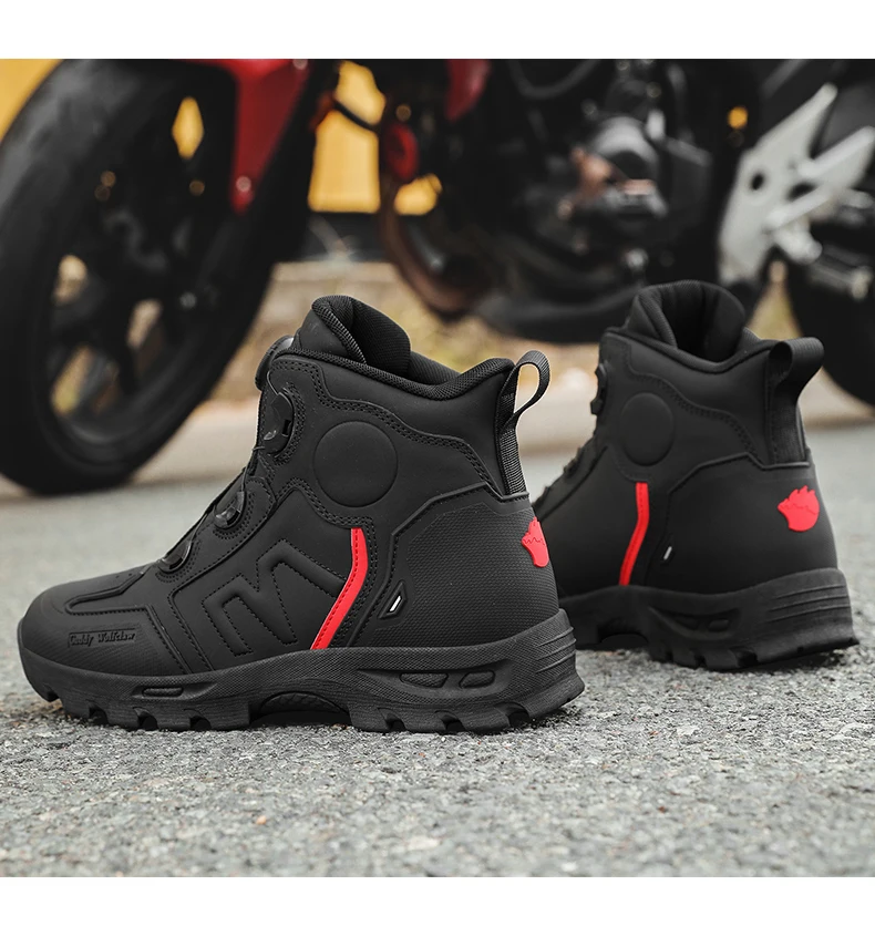 Motorcycle Riding Men Boots Waterproof Motocross Cycling Shoes Off-Road Motorbike Racing Anti-drop Breathable Equipment Soft
