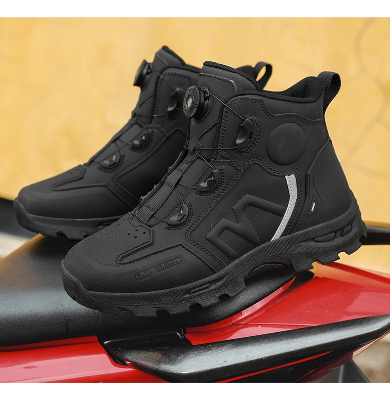 Motorcycle Riding Men Boots Waterproof Motocross Cycling Shoes Off-Road Motorbike Racing Anti-drop Breathable Equipment Soft