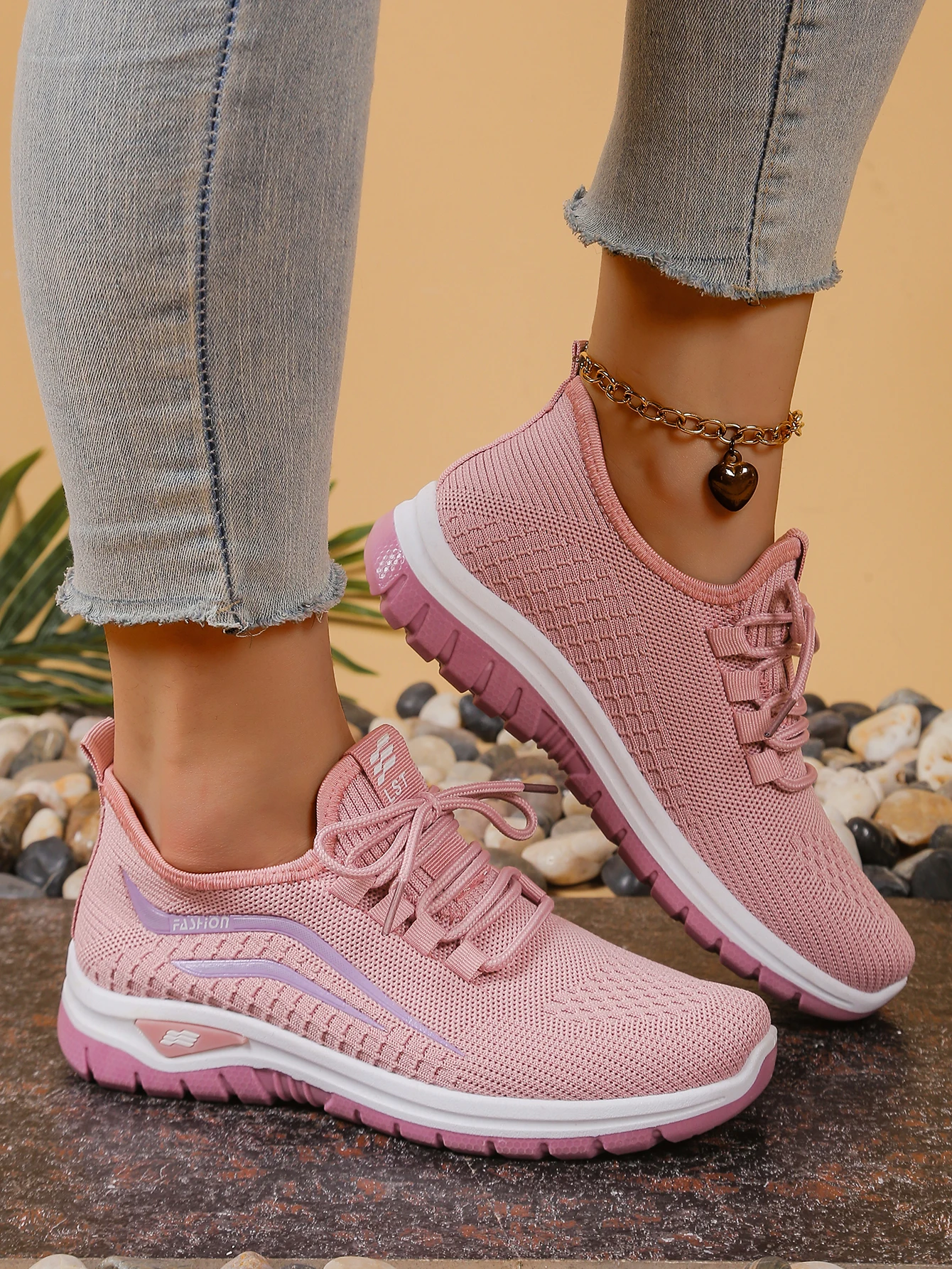 Women's shoes, soft soles, not tired feet,summer sneakers platform shoes, flying weaving, breathable women's sneakers shoes