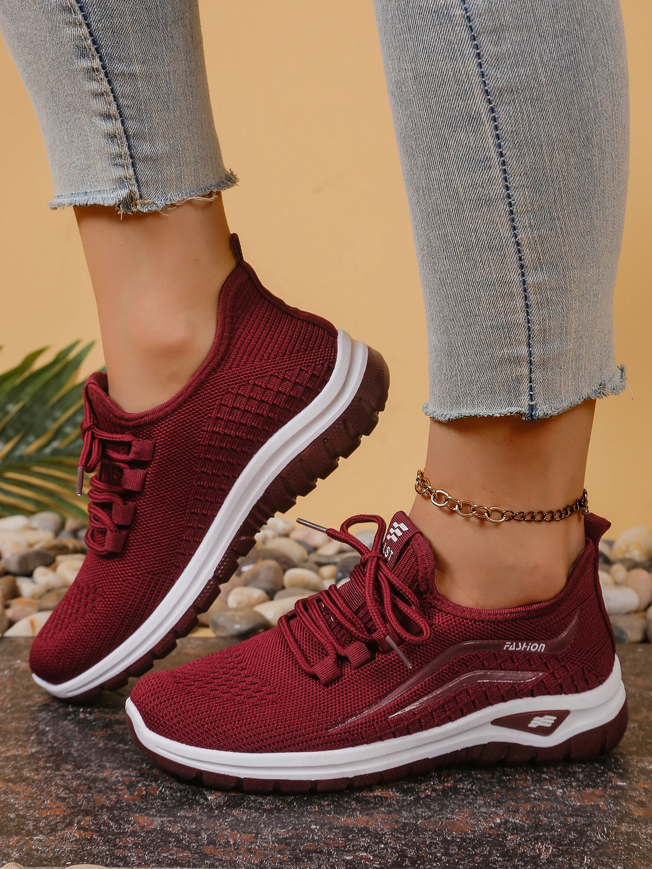 Women's shoes, soft soles, not tired feet,summer sneakers platform shoes, flying weaving, breathable women's sneakers shoes