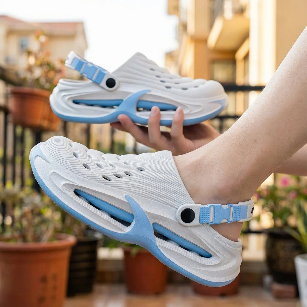 Men's Outdoor Sandals Women's Heeled Fluffy Top Sandals EVA One-Size-Fits-All Summer Beach High-End Flip Flops