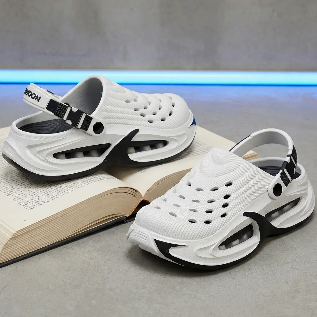 Men's Outdoor Sandals Women's Heeled Fluffy Top Sandals EVA One-Size-Fits-All Summer Beach High-End Flip Flops