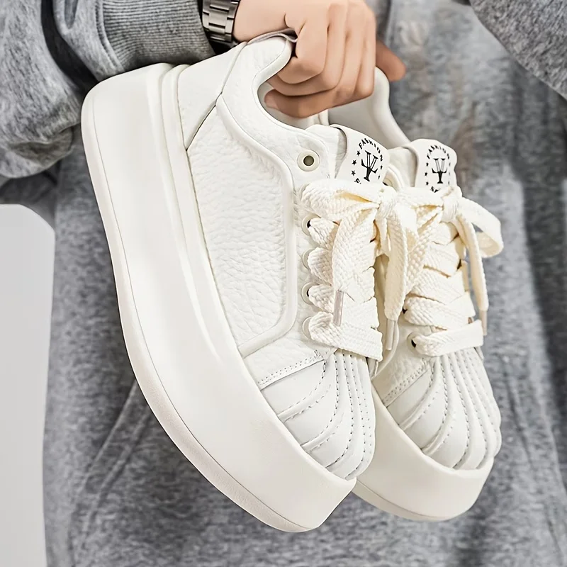New Men'S Thick-Soled Height-Increasing Comfortable Lightweight Versatile Shoes, Trendy And Minimalist Casual Sports Footwear