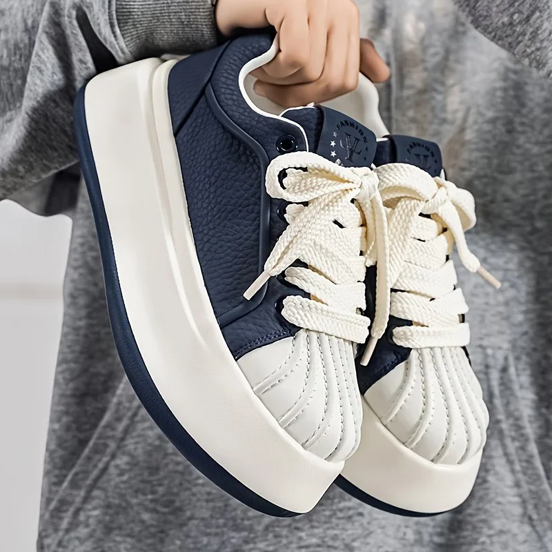 New Men'S Thick-Soled Height-Increasing Comfortable Lightweight Versatile Shoes, Trendy And Minimalist Casual Sports Footwear