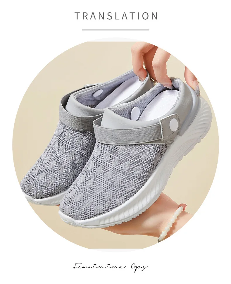 Women's Summer Shoes Breathable Half Slippers Lazy Soft Sole Casual Shoes Single Women Sandals Sale Shoes With Free Shipping