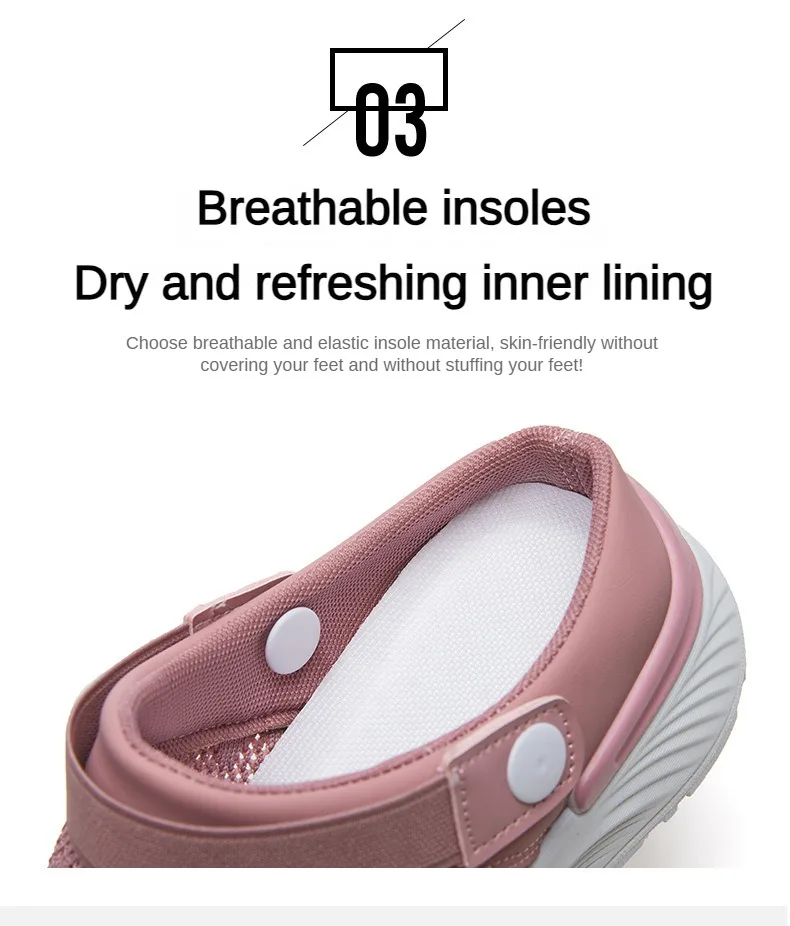 Women's Summer Shoes Breathable Half Slippers Lazy Soft Sole Casual Shoes Single Women Sandals Sale Shoes With Free Shipping