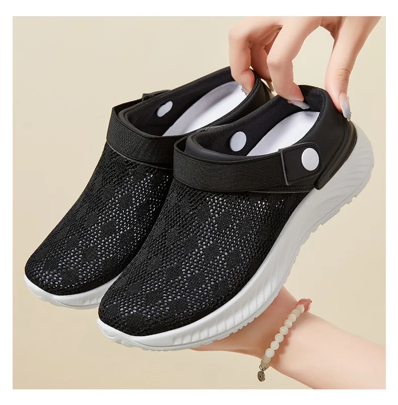 Women's Summer Shoes Breathable Half Slippers Lazy Soft Sole Casual Shoes Single Women Sandals Sale Shoes With Free Shipping