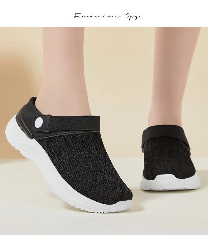Women's Summer Shoes Breathable Half Slippers Lazy Soft Sole Casual Shoes Single Women Sandals Sale Shoes With Free Shipping