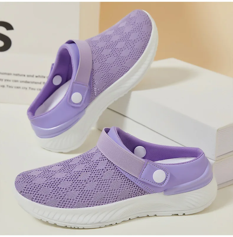 Women's Summer Shoes Breathable Half Slippers Lazy Soft Sole Casual Shoes Single Women Sandals Sale Shoes With Free Shipping