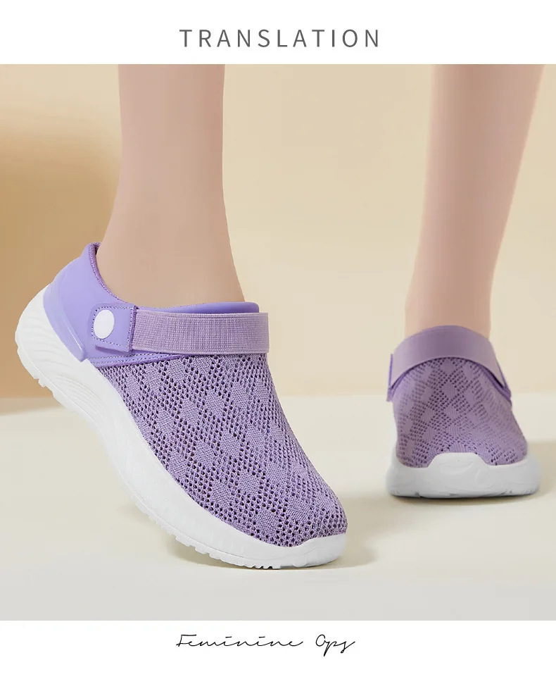 Women's Summer Shoes Breathable Half Slippers Lazy Soft Sole Casual Shoes Single Women Sandals Sale Shoes With Free Shipping