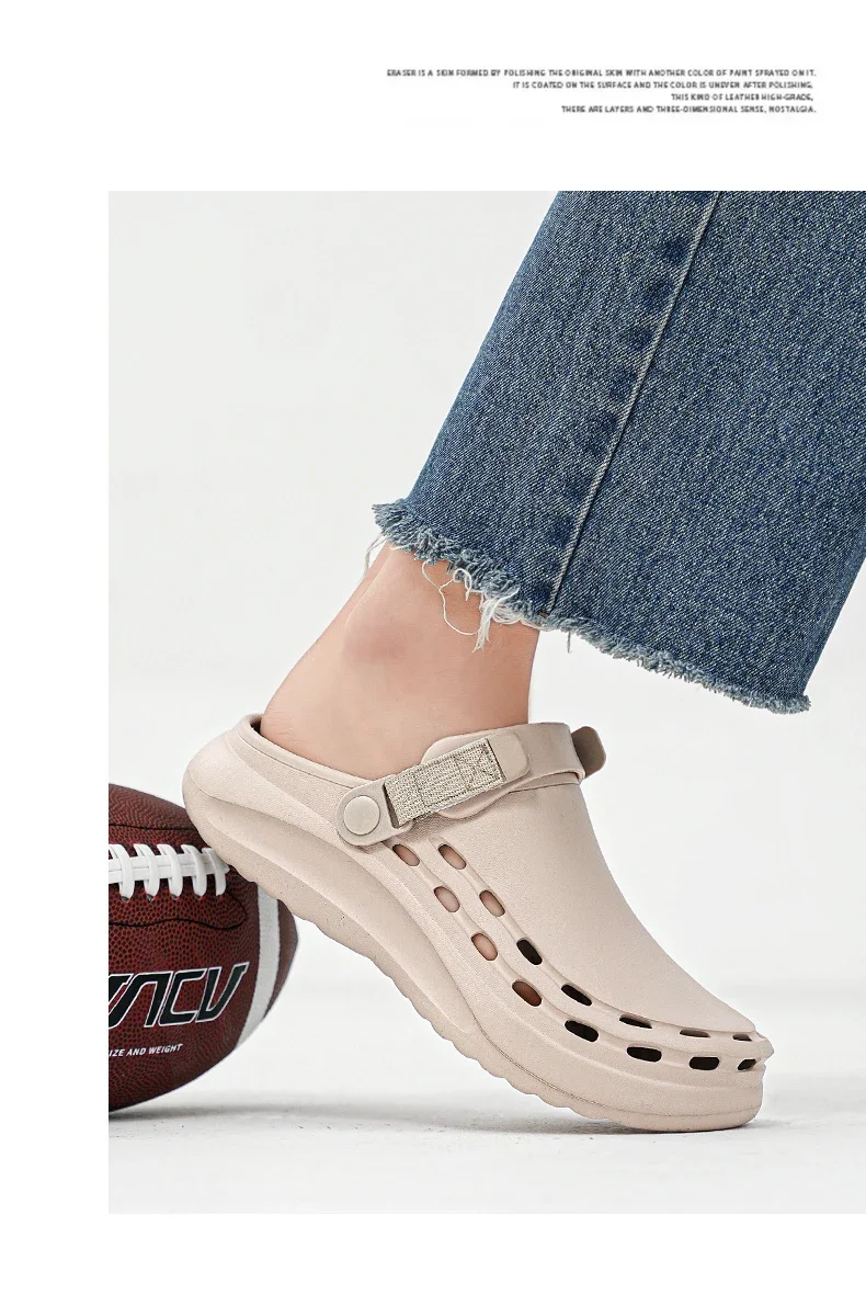 Quick-Dry EVA Solid Color Mens Sandals Fashion Trendy Lightweight Outdoor Travel Essentials Beach Shoes Casual Men’s Slippers