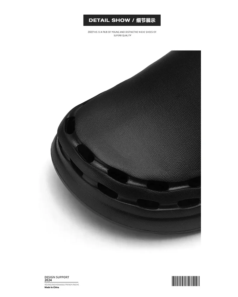 Quick-Dry EVA Solid Color Mens Sandals Fashion Trendy Lightweight Outdoor Travel Essentials Beach Shoes Casual Men’s Slippers
