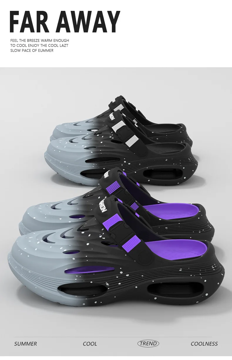 Stepping on shit hole shoes men's 2026 new summer wear sports trend thick-soled non-slip deodorant breathable sandals