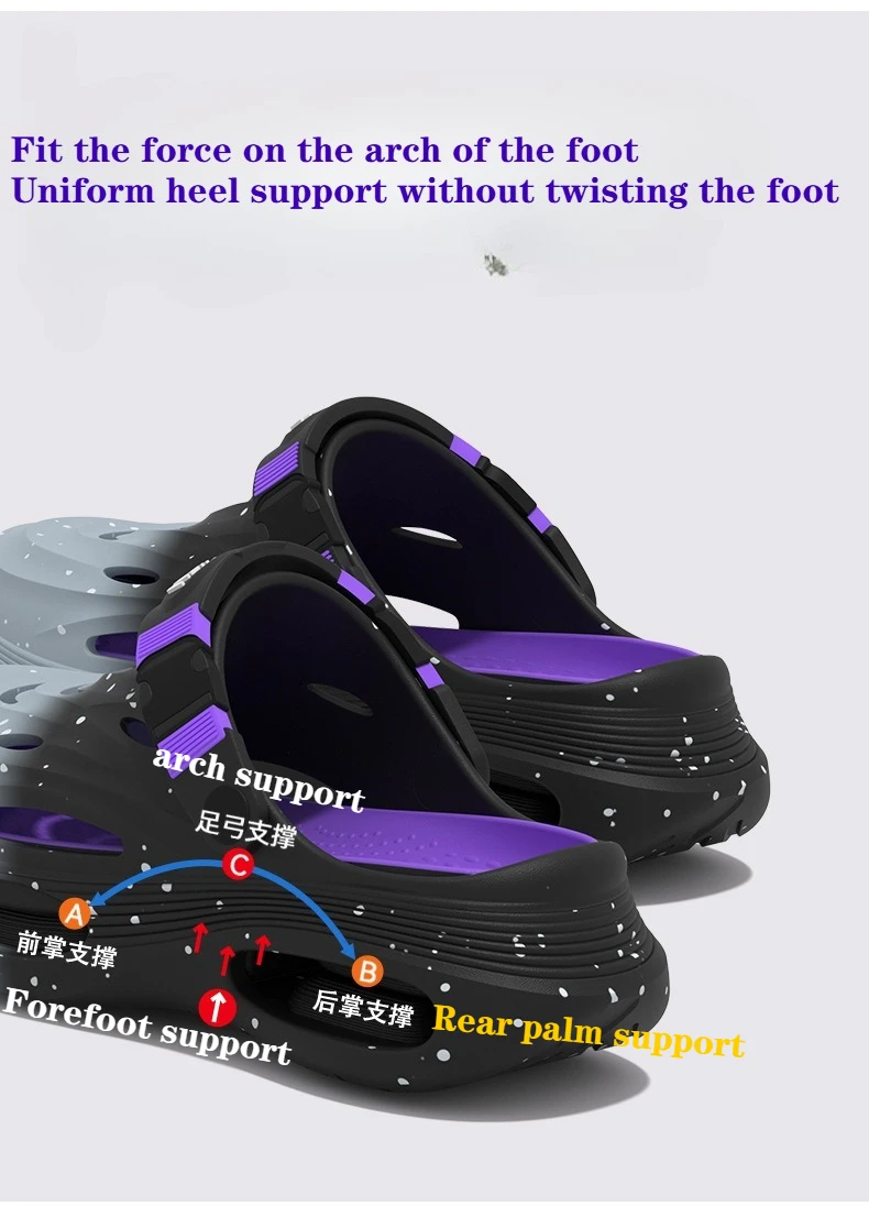 Stepping on shit hole shoes men's 2026 new summer wear sports trend thick-soled non-slip deodorant breathable sandals