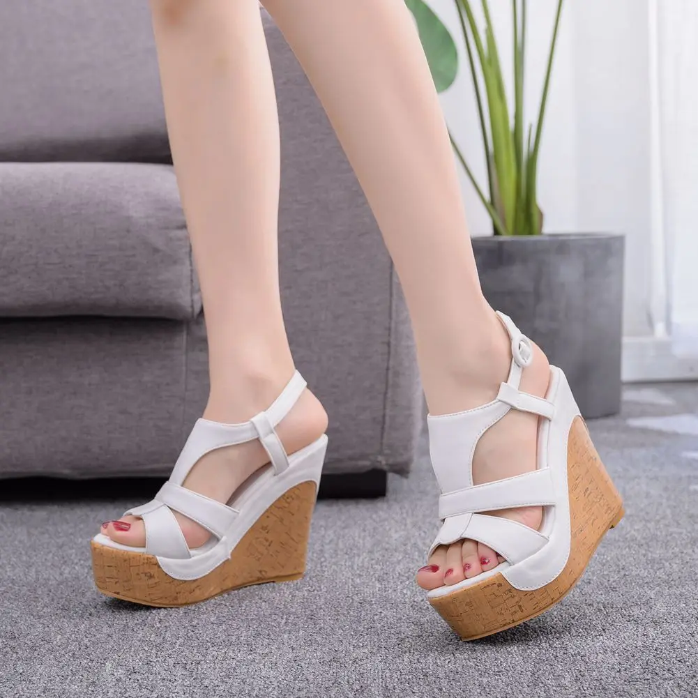 Crystal Queen Bohemia Style Womens Sandals Hemp Rope High Heel Fish Mouth On Peep Toe Platform Wedges