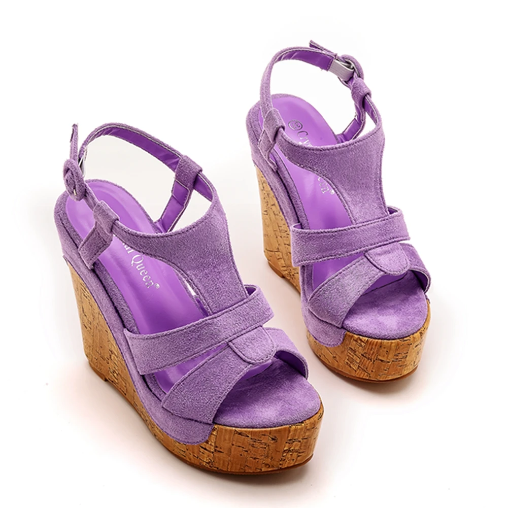 Crystal Queen Bohemia Style Womens Sandals Hemp Rope High Heel Fish Mouth On Peep Toe Platform Wedges